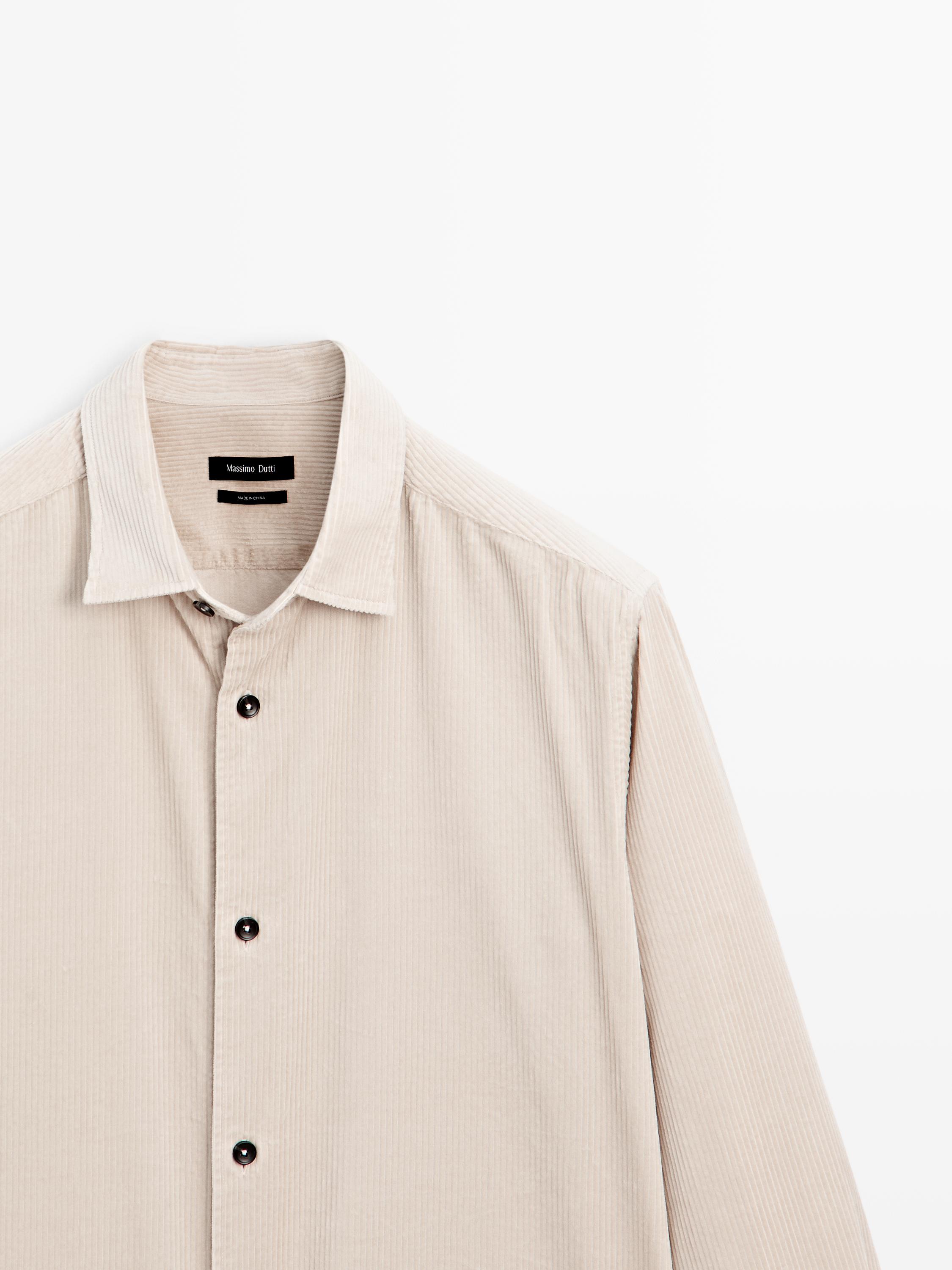 Regular fit corduroy overshirt